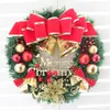 30cm / 11.8 "クリスマスリース手作り籐ペンダントガーランドウィンドウ正面ドアの装飾品造られた花輪クリスマスの装飾jk1910