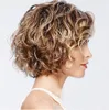 Hot sale women short roll and fluffy cosplay head sets high quality hair lace wigs for free shipping