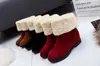 Vente chaude-nouveaux chaussons de neige martin augmenté anti-dérapant plat étudiant chaussures givré tête ronde couleur unie pieds bottes courtes femmes
