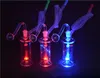 Descoloração automática LED Light Dab Oil Rig Tubos de água Bongs em linha Perc Dab Rig Bong queimador de óleo de vidro de 10 mm com tubo e mangueira queimador de óleo