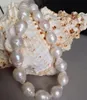 Gratis Frakt Noble 15-16mm South Sea Pearl Necklace Vit 14K guld brosch