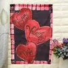 12.5''x18'' 3 Hearts For Valentine's Day Garden Flag Love Heart Banner Decorations