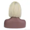 Kort pixie klippta peruker brasilianska mänskliga remy hår anpassade 150 densitet spets front peruk 1b27 för svarta kvinnor sida del6712876