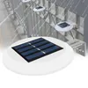 Outdoor Garden Gutter Wall Mount Home Grille Lights 9 LEDs Yard Fence Night Pathway Solar Powered Waterproof Sink Round