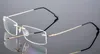 Classic Mens Titanium Rimless Glasses Frames Spring Temple Myopia Optical Frame Ultralight Frameless Eyeglasses With bag and 3995422