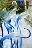 Customized European Blue Decorative Floor Lamps Interior Outdoor Flower Tree Sculpture crystal stand lamp LED