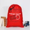 Drawstring Bag Рождественские Сумки Рождественские Холст Сантас Мешок Bagssanta Claus Милый олень орнамент Рождественские украшения подарок Bags4549