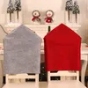 Christmas Decorations 2022 Santa Claus Red Cap Dinner Table Decoration For Home Chair Back Cover Sets Decoracion Year Supplies1