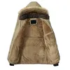 Veste d'hiver à capuche Men plus taille 5x Fashion Fashion Chaudeuse en laine chaude Man Entre Voyage parkas masculin à vent