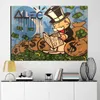 Alec Monopoly Graffiti Handcraft Oil Painting on Canvasquotwall street quot home decor wall art painting2432inch no stretc7096583
