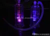 2 pezzi di vetro Bong Recycler Oil Rig LED Tubo dell'acqua Heady Dab rig tubi con tubo bruciatore a nafta in vetro e tubo flessibile che si illumina al buio alto 5 pollici