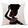 Girl Lady Huile Painting tai-oreiller Femme Home Art Decoration Sofa Throw Base Wired Colon Colon COPHION CUSHION 45X45CM863686