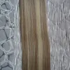 100G 12 "-24"テープレミーの人間の髪の伸びの40ピース二重描かれたレミーの髪まっすぐ見えない肌の緯度PUテープヘアの伸び