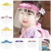 Kids Children Safety Faceshield Transparent Full Face Cover Protective Film Tool Anti-fog Face Shield Designer Masks 300pcs RRA3278