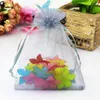 Gift Wrap 100pcs 20x30cm Organza Jewelry Bags Packaging Small Drawstring Pouches Wedding Favors And Gifts White Black Red1
