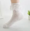 Moda bebé niñas calcetines de encaje encaje gasa bordado falbala niños princesa calcetines niños amor corazón algodón transpirable calcetines cortos C5443