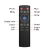 T1 W0118 Mini 2.4G Controle de voz do rato de ar sem fio Gyro IR remoto para X88 Pro H96 HK1 T95 Max Q PLUS TV6 Caixa de TV GooglePlay Store Youtube