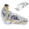 Portable waterproof reusable emergency sunscreen blanket silver foil camping survival warm outdoor adult children sleeping bag