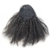 丸太のポニーテールのヘアエクステンションアフリカ系アメリカ人の人間の髪のポニーテールの描くイージースリークポニーテール120g