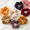 Scrunchies Headband Velvet Girls Hairbands Solid Colors Hair Rubber Band Elastic Ponytail Holder Fashion Hair Accessories 36 Colors DHW3409