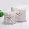 Wedding Ring Pillow with Heart-shaped ornament Lace Cushion Marriage Creative Suppliers Decoration High Quality New BS5787