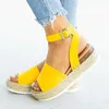 Hot Sale-Wedges Shoes High Heels Summer Shoes Leopard Slides Chaussures Femme Platform Sandals 2019 GMX190705