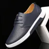 البيع الساخن Gentleman Casual Pu Boots Leisure Low Footwear Pu Leather Shoes أحذية المشي لمسافات طويلة