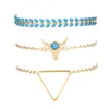 7 Sommarstil Armband Set Olika Style Layered Justerbar Charm Hängsmycke Bracelet Kvinna Girl Boho