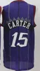 Mi08 NCAA Vintage 1996 Basketball Jersey Penny Hardaway 1 T-Mac Tracy McGrady Vince Carter 15 Jerseys blauw zwart gestikte shirts