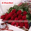 515Pcs Cadeaux Saint Valentin Real Touch Fleurs Rose Soie Latex Artificielle Pour La Décoration De Mariage Faux Usine expert design9235340