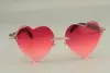 2019 -selling heart-shaped carved sunglasses fashion high-end diamond series natural mixed horn arm sunglasses 8300686-A size211k