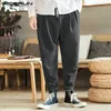 INCERUN Hombres Harem Pantalones Joggers Fleece Moda Pantalones 2019 Baggy Retro Cordón Sólido Streetwear Hombres Pantalones casuales Plus Size277o