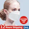 Nave DHL PM2.5 Maschere Maschera per il viso pieghevole monouso non tessuta Tessuto Antipolvere Respiratore antivento Anti-Fog Maschere antipolvere per esterni
