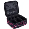 Portable Travel Makeup Train Case Cosmetic Bag Organizer with Adjustable Compartment Brush Holder6196181