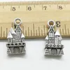 2019 Nya 100pcs Castle Charms Pendants Retro Smycken Tillbehör DIY Antik Silver Hänge För Armband Örhängen Keychain 21x11mm