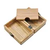 Portable Natural Handmade Wooden Stash Rolling Case Handroller Box Wood Tobacco Cigarette Herb Storage Box Smoking Pipe Accessories DHL