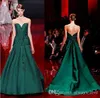 Emerald Green Elie Saab A Line Evening Dresses Sweetheart Applique Beaded Sequined Evening Wear Gown Prom Party Dress Formal Dress