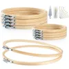 10 sztuk 3 Rozmiary Haft Hoop Set Bamboo Circle Cross Stitch Hoop Ring (4,2 cala, 6,2 cala, 8 cal)