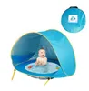 Tente bébé extérieur tentes de plage parasol piscine à balles maison de jouets résistant aux ultraviolets abris de château tente de piscine pliable tente anti-UV TLZYQ1303