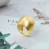 Mytys New Big Chunky Ring Gioielli di moda a forma di palla Anello giallo per donna R8699241097