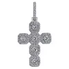 Hip Hop Custom Iced Out Cross Colgante Collar Para Hombres / Mujeres Micro Pavimentado CZ Oro Plata Color Charm Chains Gift Regalo