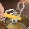 Strumento di misurazione in acciaio inossidabile Righello per spaghetti 4 fori Ristorante Gadget da cucina Forniture da cucina Righello per pasta noodle
