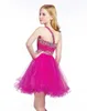 Sweetheart Sleeveless Tulle Beaded Lovely Pageant Dresses For Little Girls Kids Prom Dresses Short Flower Girl's Birthday Party Gowns HY1323