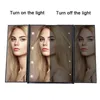 Specchio da trucco a LED da viaggio pieghevole Specchio da trucco portatile 8 luci a LED Illuminato da donna Cosmetico da tavolo Specchio da trucco a tre lati DH0731