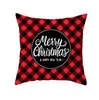 Pillowcase Sofa Couch Cushion Cover Christmas Pillow Covers Plaid Elk Throw Pillow Case Linen Decorative Christmas Decor 33 Designs C6326