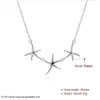 Plated sterling silver necklace 18 inches Three starfish pendant necklace DHSN124 925 silver plate Pendant Necklaces jewelry5325455