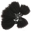 VMAE 브라질 아프리카 변태 곱슬 씨실 처리되지 않은 레미 버진 인간의 머리카락 4B 자연 색상 3 번들 페루 인간의 머리 확장