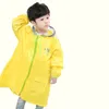 Barn Eva Rainwear Hooded Boys Girls Vattentät Raincoat Barn Utomhus Torka Vandring Rainwear With Reflective Stripe