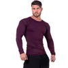 Męska Designer Designer T-shirt Sportowy Outdoor Fitness Fit Slim Mięśni Męska Z Długim Rękawem Runda Neck Oddychająca Tight Bluza Hurtownia