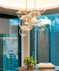 현대 유리 버블 LED 샹들리에 미키 펜던트 조명 나눠 천장 램프 홈 거실 조명기구 PA0193